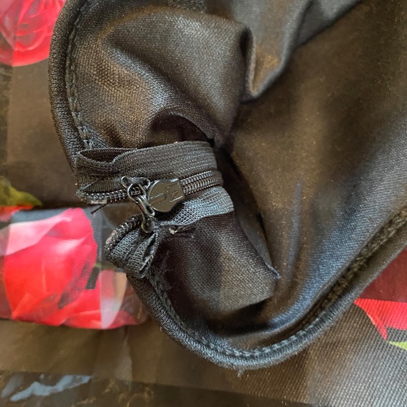 A-Line satin sheer striped black rose skirt - Picture 5 of 7